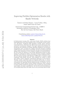 Improving Portfolio Optimization Results with Bandit Networks