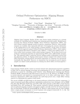Ordinal Preference Optimization: Aligning Human Preferences via NDCG