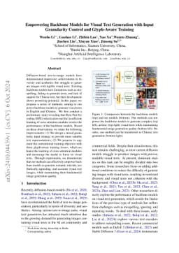 Empowering Backbone Models for Visual Text Generation with Input
  Granularity Control and Glyph-Aware Training