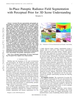 In-Place Panoptic Radiance Field Segmentation with Perceptual Prior for
  3D Scene Understanding