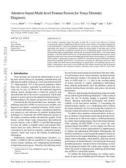 Attentive-based Multi-level Feature Fusion for Voice Disorder Diagnosis