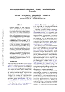 Leveraging Grammar Induction for Language Understanding and Generation