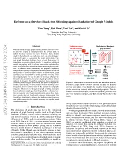 Defense-as-a-Service: Black-box Shielding against Backdoored Graph
  Models