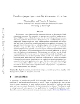 Random-projection ensemble dimension reduction
