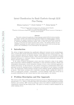 Intent Classification for Bank Chatbots through LLM Fine-Tuning