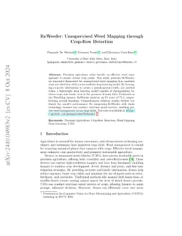 RoWeeder: Unsupervised Weed Mapping through Crop-Row Detection