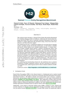 Named Clinical Entity Recognition Benchmark
