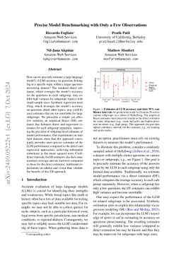 Precise Model Benchmarking with Only a Few Observations