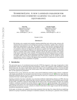 SymmetryLens: A new candidate paradigm for unsupervised symmetry
  learning via locality and equivariance