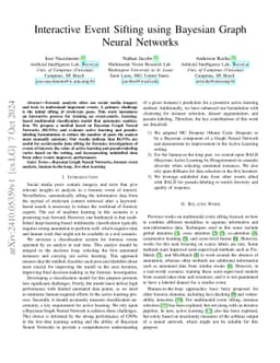 Interactive Event Sifting using Bayesian Graph Neural Networks