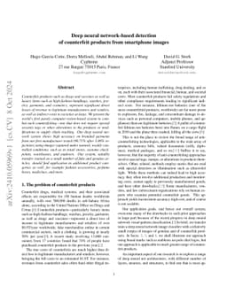 Deep neural network-based detection of counterfeit products from
  smartphone images