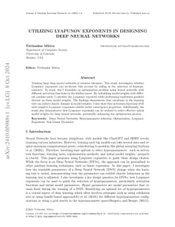 Utilizing Lyapunov Exponents in designing deep neural networks
