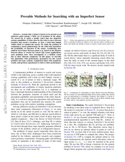 Provable Methods for Searching with an Imperfect Sensor