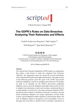 The GDPR's Rules on Data Breaches: Analysing Their Rationales and
  Effects