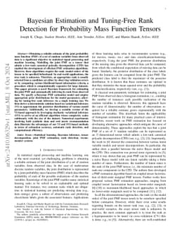 Bayesian Estimation and Tuning-Free Rank Detection for Probability Mass
  Function Tensors