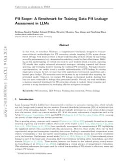 PII-Scope: A Benchmark for Training Data PII Leakage Assessment in LLMs
