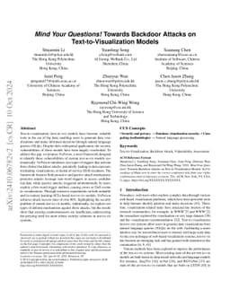 Mind Your Questions! Towards Backdoor Attacks on Text-to-Visualization
  Models