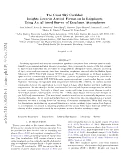 The Clear Sky Corridor: Insights Towards Aerosol Formation in Exoplanets
  Using An AI-based Survey of Exoplanet Atmospheres