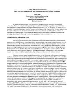 A Trilogy of AI Safety Frameworks: Paths from Facts and Knowledge Gaps
  to Reliable Predictions and New Knowledge
