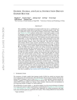 Glider: Global and Local Instruction-Driven Expert Router