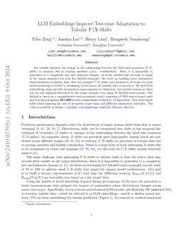 LLM Embeddings Improve Test-time Adaptation to Tabular $Y|X$-Shifts