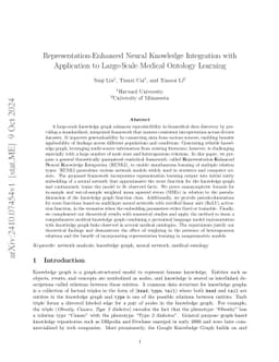 Representation-Enhanced Neural Knowledge Integration with Application to
  Large-Scale Medical Ontology Learning