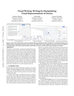 Visual Writing: Writing by Manipulating Visual Representations of
  Stories