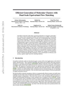 Efficient Generation of Molecular Clusters with Dual-Scale Equivariant
  Flow Matching