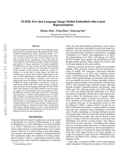 FLIER: Few-shot Language Image Models Embedded with Latent
  Representations