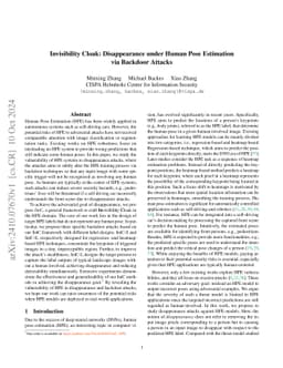 Invisibility Cloak: Disappearance under Human Pose Estimation via
  Backdoor Attacks
