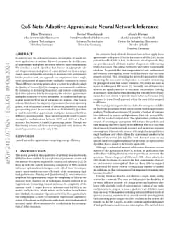 QoS-Nets: Adaptive Approximate Neural Network Inference