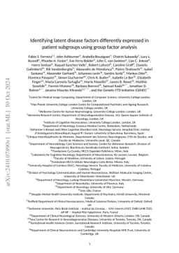 Identifying latent disease factors differently expressed in patient
  subgroups using group factor analysis