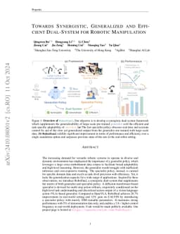 Towards Synergistic, Generalized, and Efficient Dual-System for Robotic Manipulation
