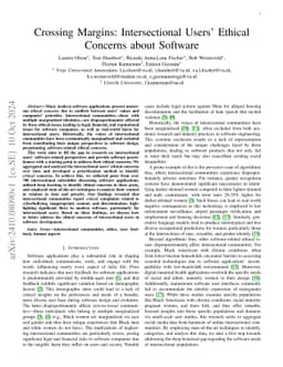 Crossing Margins: Intersectional Users' Ethical Concerns about Software