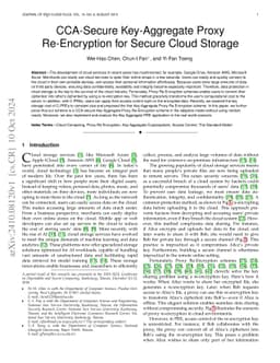 CCA-Secure Key-Aggregate Proxy Re-Encryption for Secure Cloud Storage