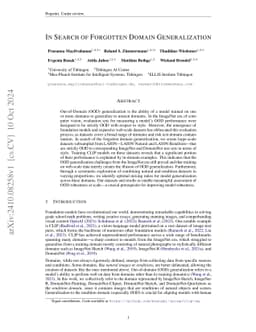 In Search of Forgotten Domain Generalization