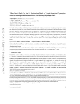 "They Aren't Built For Me": A Replication Study of Visual Graphical
  Perception with Tactile Representations of Data for Visually Impaired Users