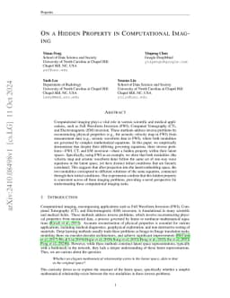 On a Hidden Property in Computational Imaging