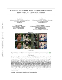 Context-Aware Full Body Anonymization using Text-to-Image Diffusion
  Models