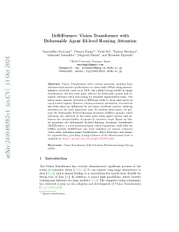 DeBiFormer: Vision Transformer with Deformable Agent Bi-level Routing
  Attention