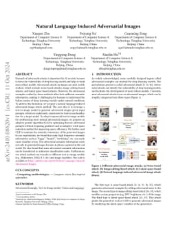 Natural Language Induced Adversarial Images