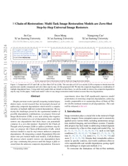 Chain-of-Restoration: Multi-Task Image Restoration Models are Zero-Shot
  Step-by-Step Universal Image Restorers