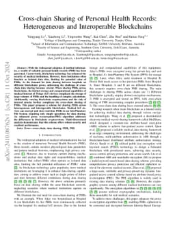 Cross-chain Sharing of Personal Health Records: Heterogeneous and
  Interoperable Blockchains