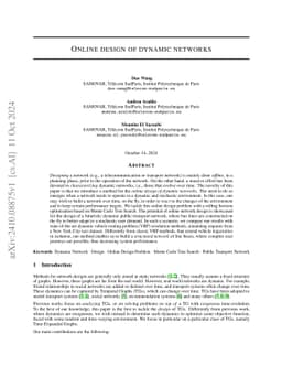Online design of dynamic networks