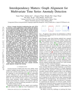 Interdependency Matters: Graph Alignment for Multivariate Time Series
  Anomaly Detection
