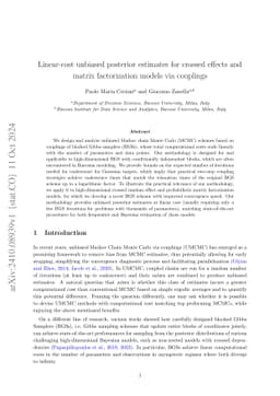 Linear-cost unbiased posterior estimates for crossed effects and matrix
  factorization models via couplings