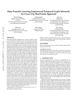 Meta-Transfer Learning Empowered Temporal Graph Networks for Cross-City
  Real Estate Appraisal