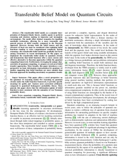 Transferable Belief Model on Quantum Circuits