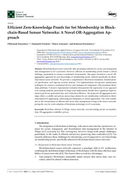 Efficient Zero-Knowledge Proofs for Set Membership in Blockchain-Based
  Sensor Networks: A Novel OR-Aggregation Approach