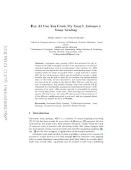 Hey AI Can You Grade My Essay?: Automatic Essay Grading